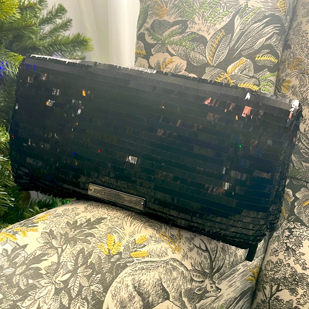 BCBGeneration sequin evening bag clutch